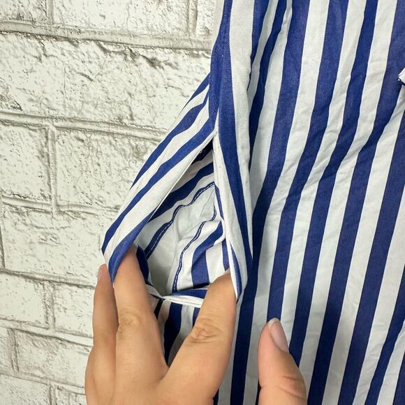 Vineyard Vines Dress Beachcomber Blue White Stripe Bow Shift Mini Cotton 0 - Picture 8 of 8